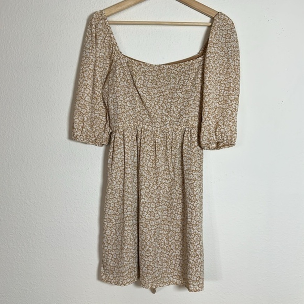 Forever 21 Floral Cream Classic Dress Sz. S